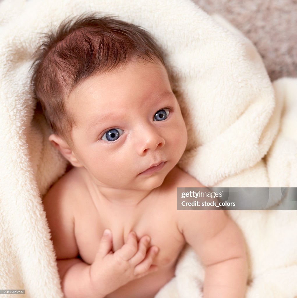 Cute Baby Boy With Blue Eyes High-Res Stock Photo - Getty Images