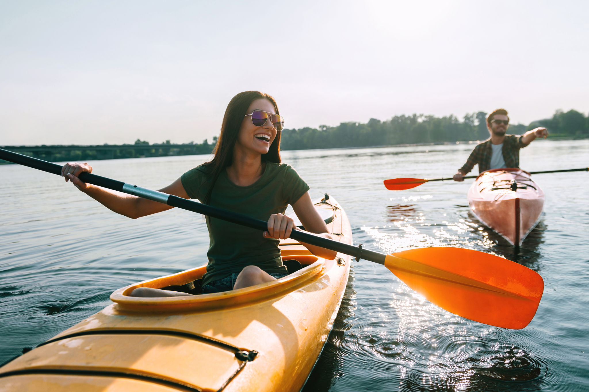 kayaking lake