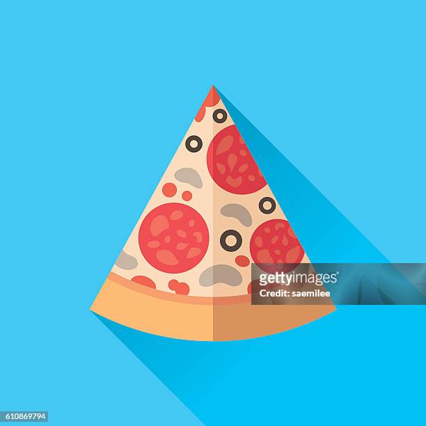 ピザスライス  - イタリア料理点のイラスト素材／クリップアート素材／マンガ素材／アイコン素材