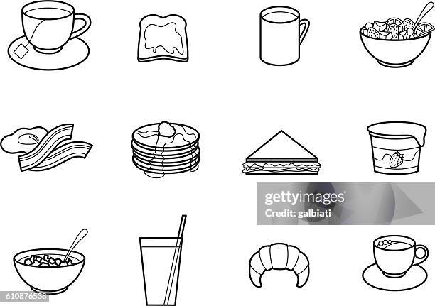 breakfast - marmalade sandwich stock illustrations