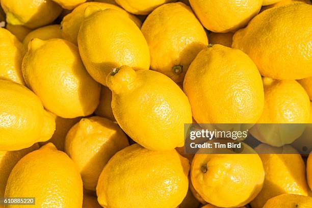 group of lemons - limon fotografías e imágenes de stock