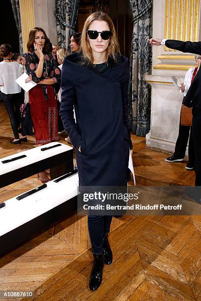 Sofia Sanchez de Betak attends the Lanvin show as part of the Paris Fashion Week Womenswear Spring/Summer 2017. Held at Paris City Hall on September...