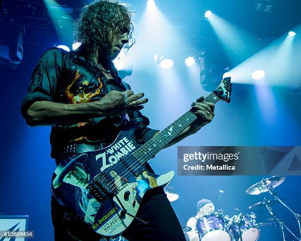 Kirk Hammett of Metallica performs at Webster Hall on September 27, 2016 in New York City.