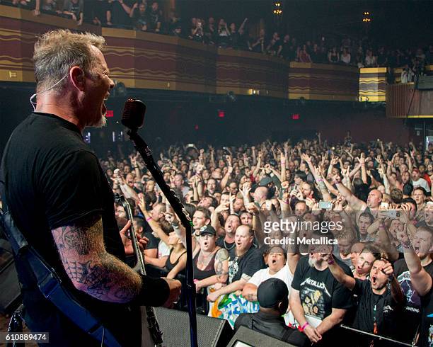 James Hetfield of Metallica performs at Webster Hall on September 27, 2016 in New York City.