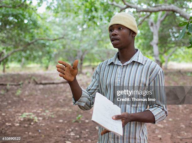 Congo, Ghana Portrait of a young farmer on a cashew farm in Congo on September 06, 2016 in Congo, Ghana.