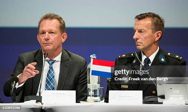 Wilbert Paulissen and Fred Westerbeke, during the press conference of the Joint Investigation Team who presents the first results of its criminal...