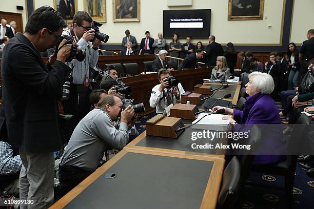 Federal Reserve Board Chair Janet Yellen waits for the beginning of a hearing before the House Financial Services Committee September 28, 2016 on...