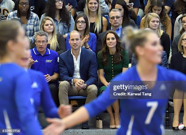 Catherine, Duchess of Cambridge and Prince William, Duke of Cambridge visit the University of British Columbia on September 27, 2016 in Kelowna,...