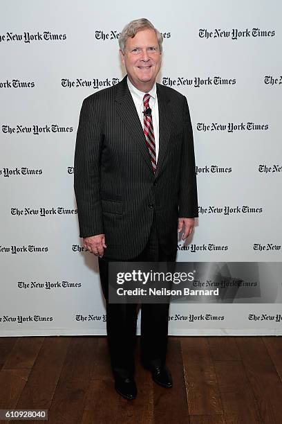 Secretary of Agriculture Tom Vilsack attends The New York Times Food For Tomorrow Conference 2016 on September 28, 2016 in Pocantico, New York.