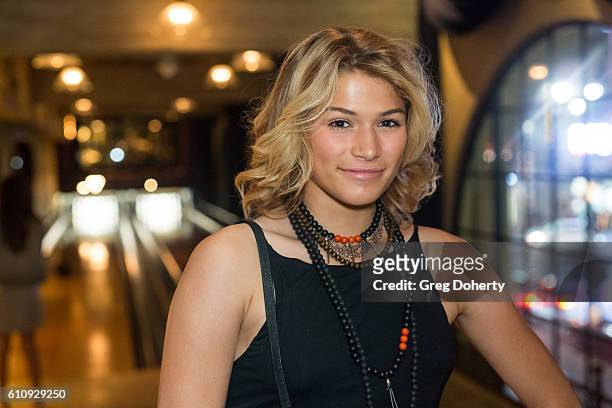 Actress, Singer, Songwriter and Surfer Charlotte Sabina attends the Premiere Of Momentum Pictures' "Milton's Secret" After Party at The Hollywood...