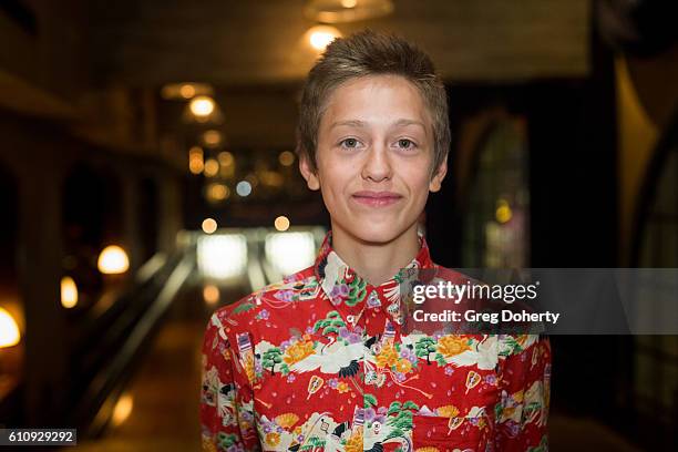 Actor Percy Hynes White attends the Premiere Of Momentum Pictures' "Milton's Secret" After Party at The Hollywood Roosevelt Hotel on September 27,...