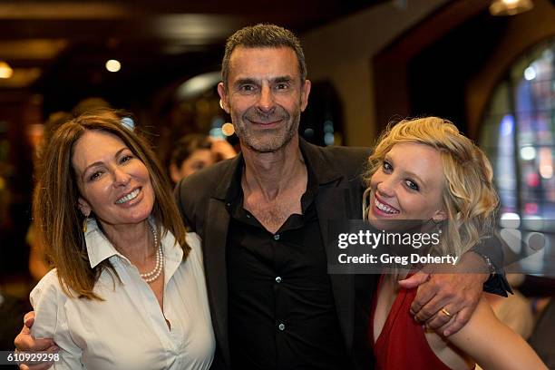 Sandy Stuart Bain, Director Barnet Bain and daughter Sophie Bain pose for a picture as they attend the Premiere Of Momentum Pictures' "Milton's...