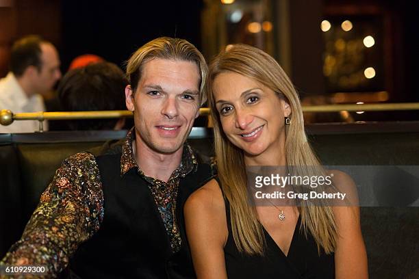 Alex Gold and Adriana Trevino attend the Premiere Of Momentum Pictures' "Milton's Secret" After Party at The Hollywood Roosevelt Hotel on September...