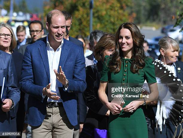 Catherine, Duchess of Cambridge and Prince William, Duke of Cambridge visit the University of British Columbia on September 27, 2016 in Kelowna,...