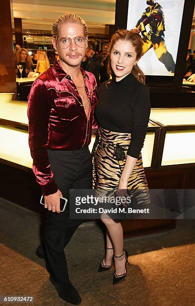 Luke Day, Editor of GQ Style, and Anna Kendrick attend the Tiffany & Co. And GQ Style celebration of the Autumn/Winter issue of GQ Style and the...