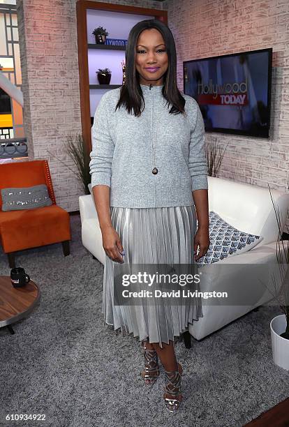 Actress/host Garcelle Beauvais poses at Hollywood Today Live at W Hollywood on September 28, 2016 in Hollywood, California.