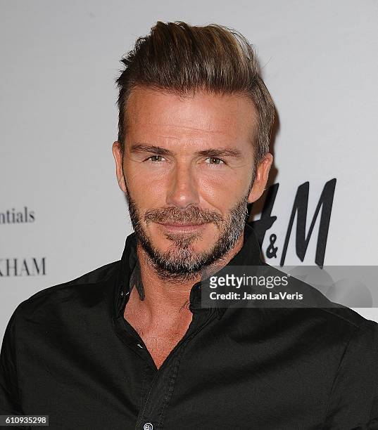 David Beckham launches the new H&M Modern Essentials campaign at H&M on September 26, 2016 in Los Angeles, California.