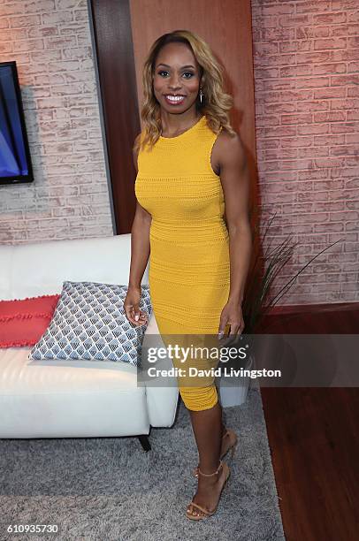 Personality/producer Devyn Simone visits Hollywood Today Live at W Hollywood on September 28, 2016 in Hollywood, California.