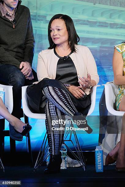 Marketing CBS Radio Kenetta Bailey speaks onstage during the Let us Entertain You - Broadcasting LIVE panel at Liberty Theater during 2016...