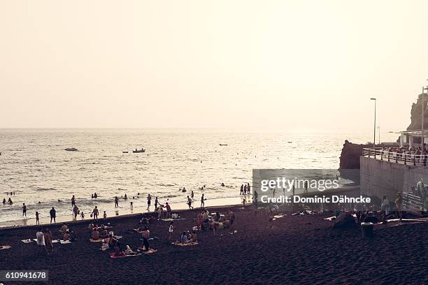 "puerto de naos" beach (la palma island. canaries. spain) - puerto naos stock pictures, royalty-free photos & images