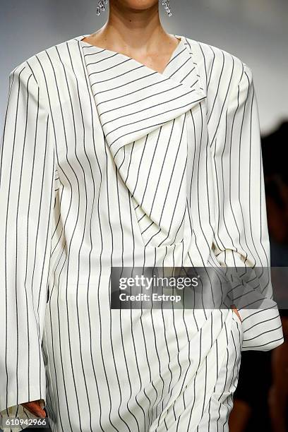 Cloth detail at the Jil Sander show Milan Fashion Week Spring/Summer 2017 on September 24, 2016 in Milan, Italy.