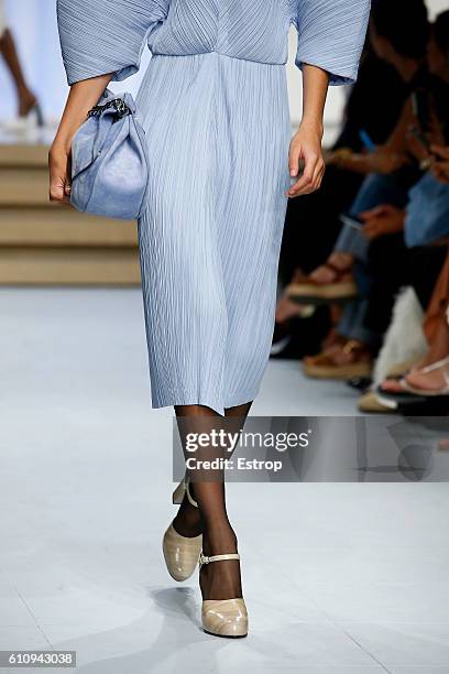 Cloth detail at the Jil Sander show Milan Fashion Week Spring/Summer 2017 on September 24, 2016 in Milan, Italy.