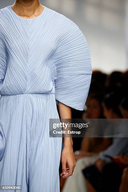 Cloth detail at the Jil Sander show Milan Fashion Week Spring/Summer 2017 on September 24, 2016 in Milan, Italy.