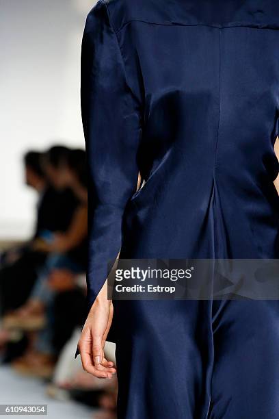 Cloth detail at the Jil Sander show Milan Fashion Week Spring/Summer 2017 on September 24, 2016 in Milan, Italy.