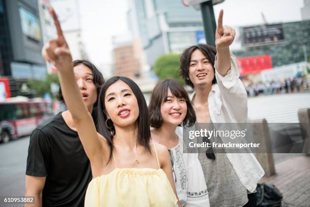 japanese friends happiness all together in tokyo - japanese culture on show at hyper japan stock pictures, royalty-free photos & images