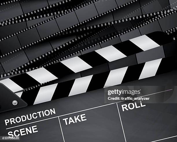 clapperboard - slate background stock illustrations