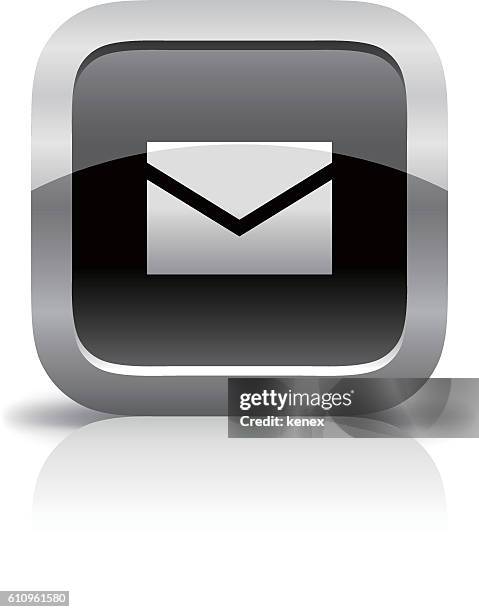 mail glossy button icon - send button stock illustrations