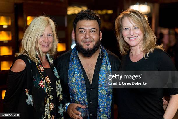 Diana Kelly and Entrepreneurs Adam Farfan and Shanin Dockrey attend the Premiere Of Momentum Pictures' "Milton's Secret" After Party at The Hollywood...