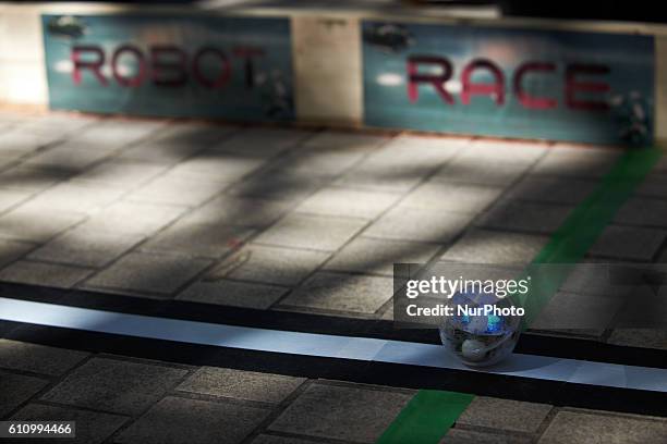 Robots race took place in Toulouse, France, on 28 September 2016. Machines are either cars or walking robots. They were supposed to run a 110 meters...