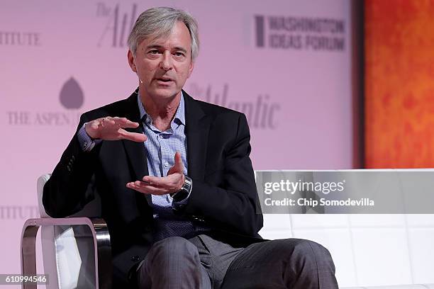 Google's Self Driving Car Project CEO John Krafcik is interviewed by The Atlantic National Correspondent James Fallows during the Washington Ideas...