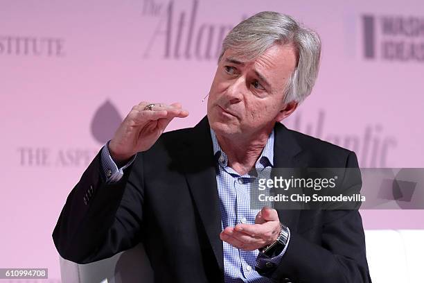 Google's Self Driving Car Project CEO John Krafcik is interviewed by The Atlantic National Correspondent James Fallows during the Washington Ideas...