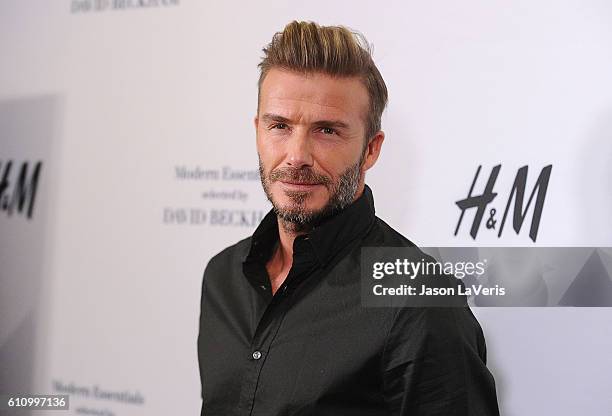 David Beckham launches the new H&M Modern Essentials campaign at H&M on September 26, 2016 in Los Angeles, California.