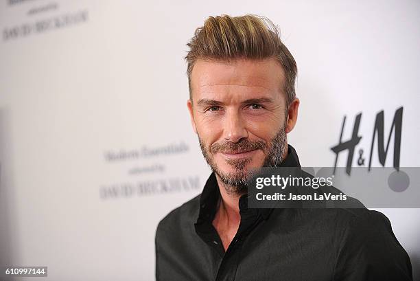 David Beckham launches the new H&M Modern Essentials campaign at H&M on September 26, 2016 in Los Angeles, California.