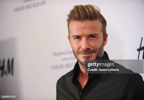 David Beckham launches the new H&M Modern Essentials campaign at H&M on September 26, 2016 in Los Angeles, California.