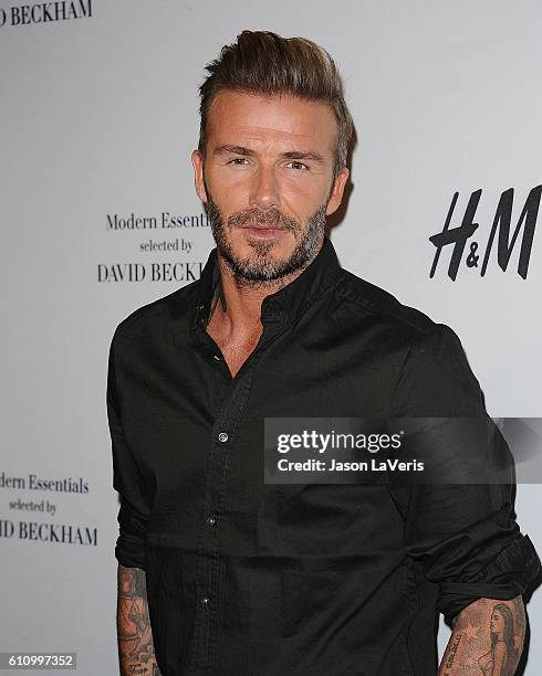 David Beckham launches the new H&M Modern Essentials campaign at H&M on September 26, 2016 in Los Angeles, California.