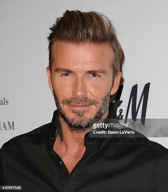 David Beckham launches the new H&M Modern Essentials campaign at H&M on September 26, 2016 in Los Angeles, California.