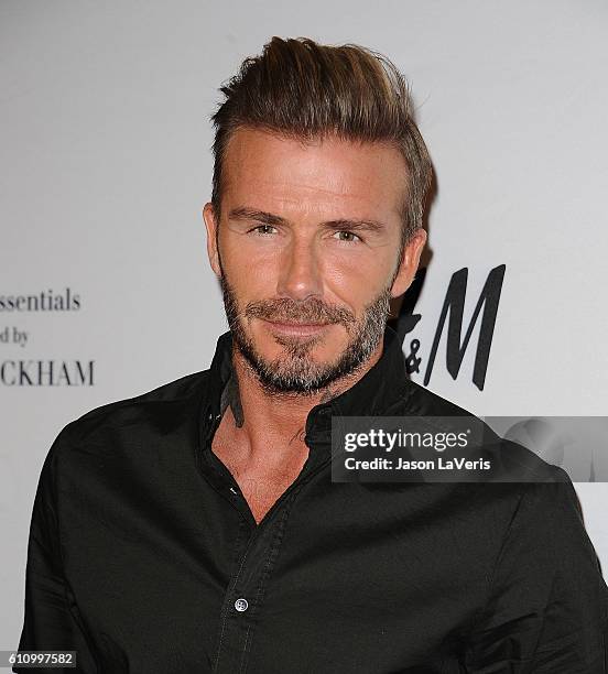 David Beckham launches the new H&M Modern Essentials campaign at H&M on September 26, 2016 in Los Angeles, California.