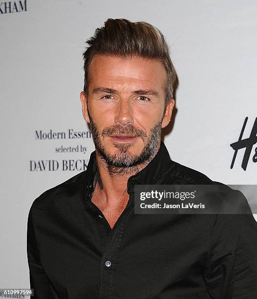 David Beckham launches the new H&M Modern Essentials campaign at H&M on September 26, 2016 in Los Angeles, California.