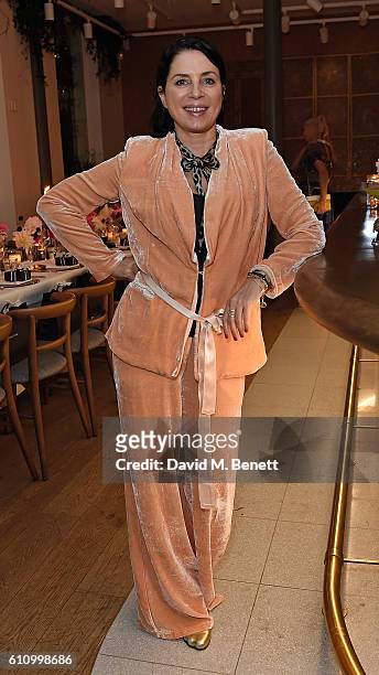 Sadie Frost attends Bobbi Brown Cosmetics 25th Anniversary dinner at Farmacy on September 28, 2016 in London, England.