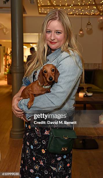 Sasha Wilkins attends Bobbi Brown Cosmetics 25th Anniversary dinner at Farmacy on September 28, 2016 in London, England.