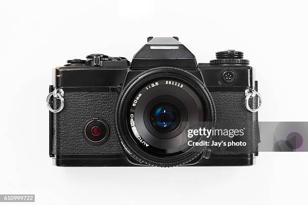 old film camera - camera white background stock pictures, royalty-free photos & images