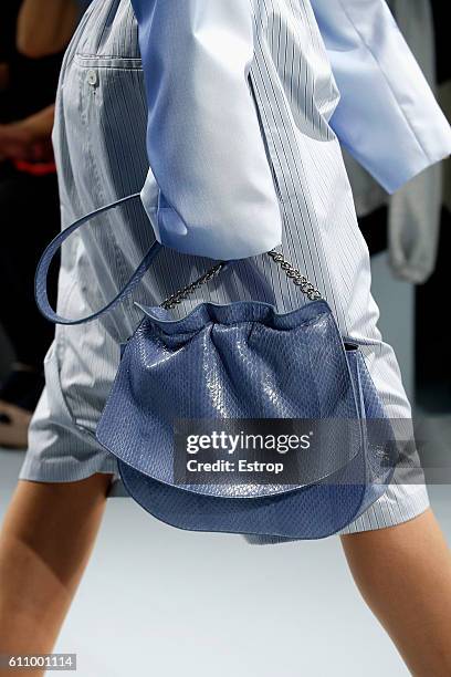 Handbag detail at the Jil Sander show Milan Fashion Week Spring/Summer 2017 on September 24, 2016 in Milan, Italy.