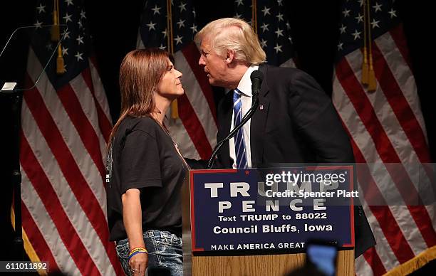 Donald Trump invites Michelle Root onstage whose daughter, 21-year-old Sarah Root, was killed in January by a drunk driver who turned out to be in...