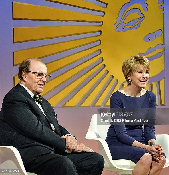 Sunday Morning retiring host Charles Osgood introduces Jane Pauley, his replacement to host the program