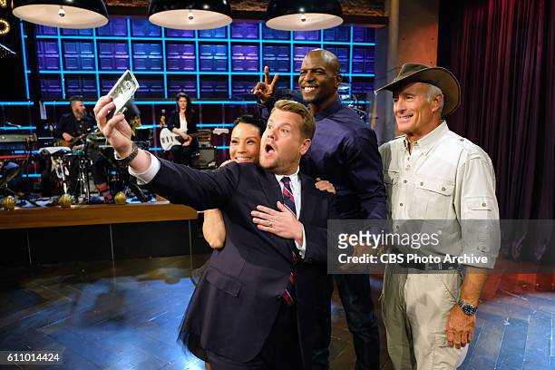 Lucy Liu, Jack Hanna, and Terry Crews chat with James Corden during "The Late Late Show with James Corden," Thursday, Sept. 22nd On The CBS...