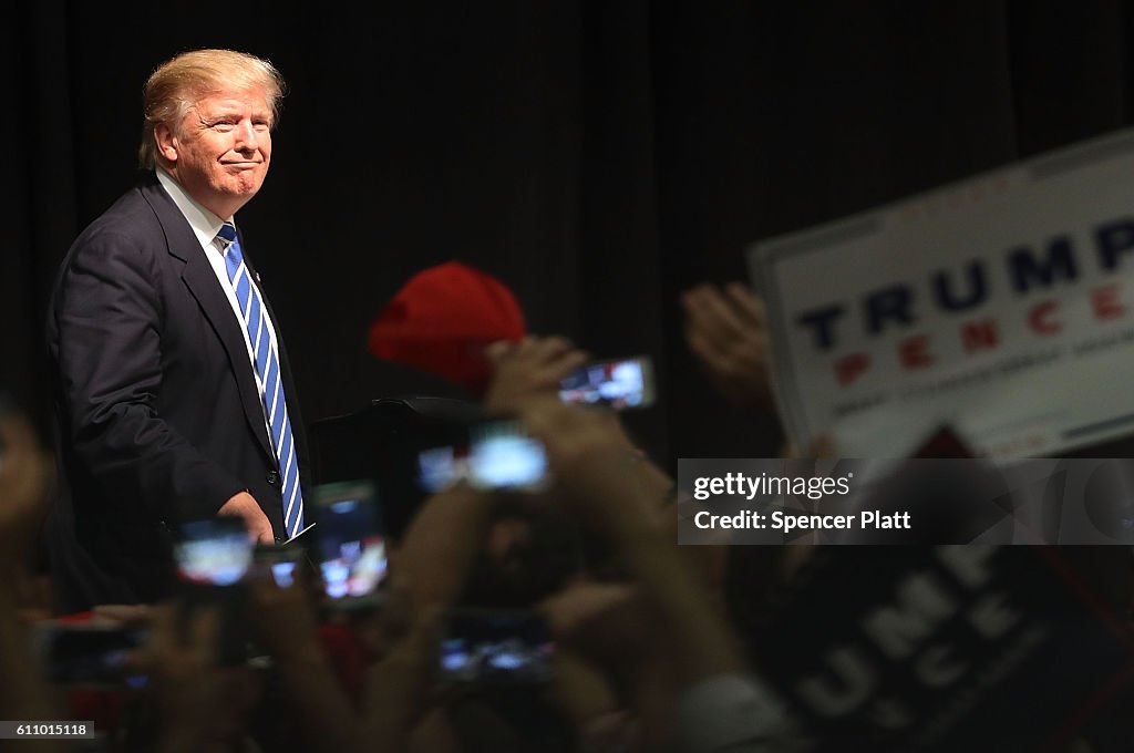 Republican Presidential Candidate Donald Trump Holds Rally In Council Bluffs, Iowa
